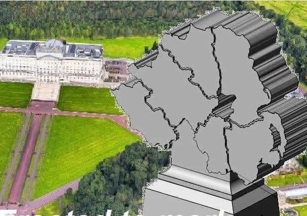 The proposed monument stone which has been vetoed by Sinn Fein.