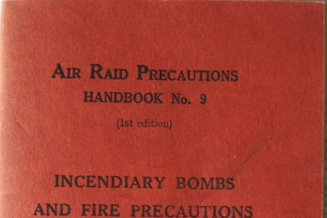 Home Office advice booklet for dealing with incendiary bombs