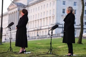 Arlene Foster said in September on Sky TV that others wanted to fight the protocol but she would implement it. Then this week, when the DUP was saying it might not support Irish language legislation, Michelle O’Neill demanded the DUP implement in full the deal to restore Stormont