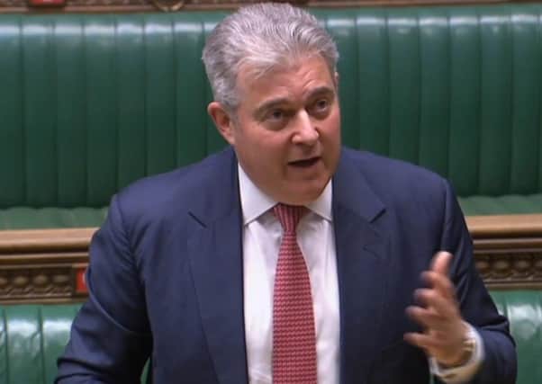Secretary of State Brandon Lewis speaking in the Commons
