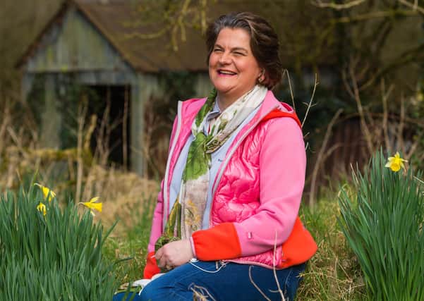 Arlene Foster in relaxed mood near her Fermanagh home