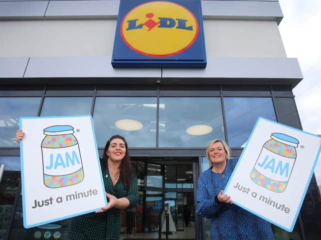Maeve Monaghan, Chief Executive NOW Group and Angela Connan, Corporate Social Responsibility Manager Lidl Northern Ireland
