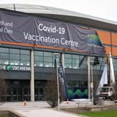 The SSE Arena in Belfast ahead of its opening as a regional vaccination centre.