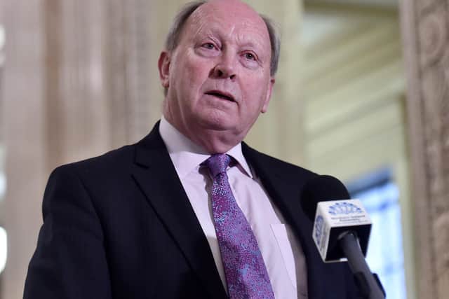 Jim Allister QC, pictured at Stormont, is MLA for North Antrim and leader of Traditional Unionist Voice