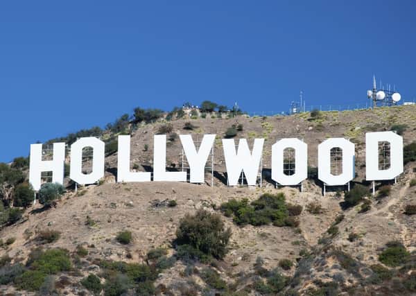 The Hollywood sign in the Hollywood Hills in Los Angeles. Now there is a plan for such a Holywood sign in the Holywood Hills, Co Down