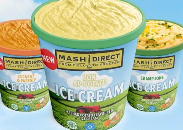 Mash Direct introduced three flavours of mash-infused ice cream