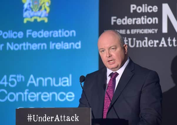 Mark Lindsay, Chairman of the Police Federation of Northern Ireland.. 
Photo: Simon Graham Photography.