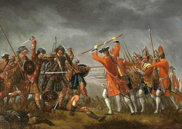 A scene from the Battle of Culloden from the Royal Collection