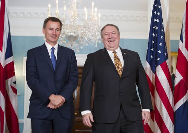 Jeremy Hunt who has spoken of the "moral obligation on all of us" and Mike Pompeo who says defending the right of people to live "according to their conscience" is a US priority