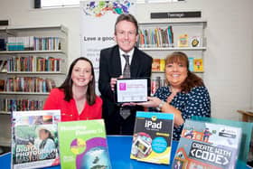 Pictured launching Digital Learning Day are Angela McCartney, Communities Executive, Business in the Community’ Jim O’Hagan, Chief Executive, Libraries NI and Leslie Smyth, Digital Inclusion Comms Manager Enterprise Shared Services at Department of Finance