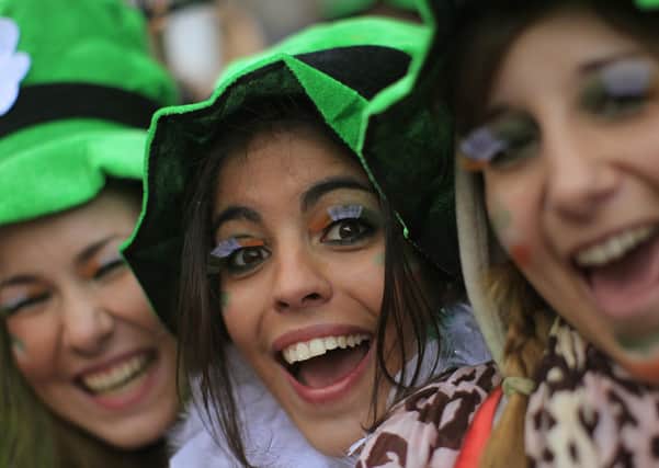 Revellers during a previous year's St Patrick's day parade through Dublin city centre