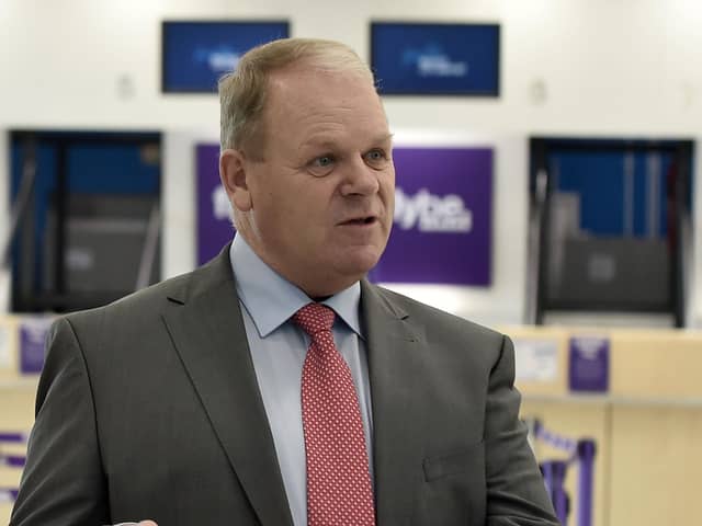Chief executive of Belfast City Airport Brian Ambrose on Thursday after all Flybe flights were cancelled