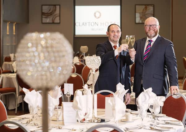 Ryan Todd,  Conference and Banqueting Supervisor and Jonathan Topping, General Manager Clayton Hotel