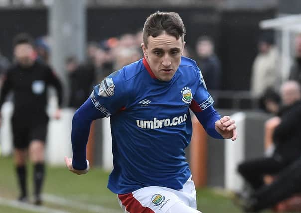 Linfield's Joel Cooper. Pic by Pacemaker.
