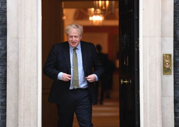 Prime Minister Boris Johnson welcomes the President of Malta, George Vella, to Downing Street in Westminster, London.