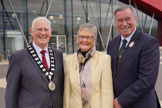 Billy Martin, RUAS President, Christine Adams, RUAS Deputy President and Dr. Alan Crowe, Chief Executive were pictured at the recent Annual Meeting.