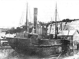 Mullogh Being repaired after she blew her boiler in 1863