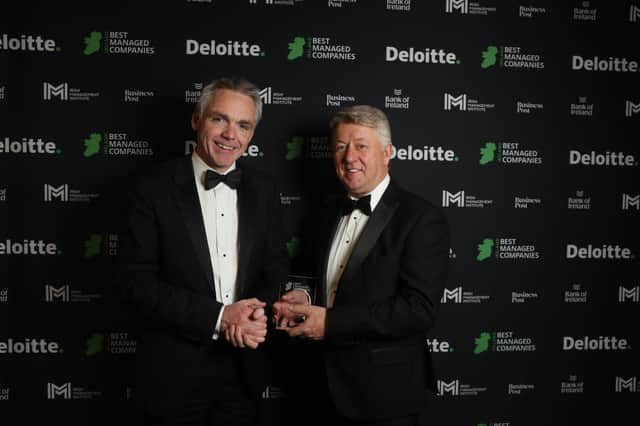 Glenn Roberts, Deloitte with Eamon McCay MD Frylite