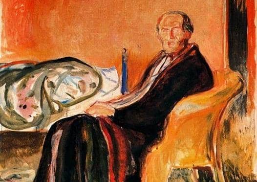 Edvard Munch self-portrait after Spanish Flu