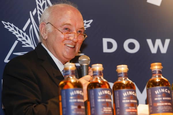 Dr Terry Cross OBE from Hinch Distillery celebrates success