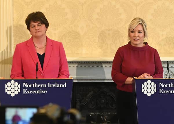First and Deputy First ministers Arlene Foster (left) and Michelle O'Neill. Picture: Colm Lenaghan/Pacemaker Press