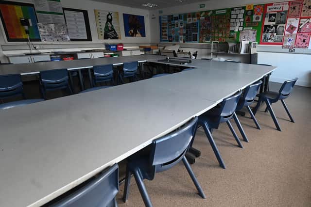 Empty classrooms
