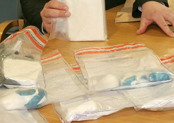 A previous haul of cocaine, cannabis and cash seized during PSNI raids