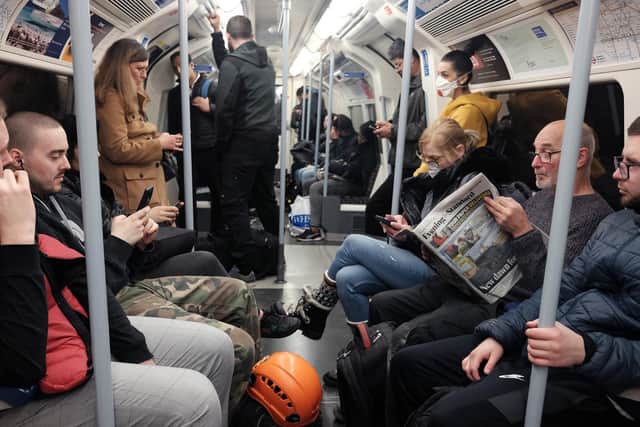 A train operating on the London Underground the day after Prime Minister Boris Johnson instructed the entire UK population, bar a few exceptions, to stay at home. (Photo: PA Wire)