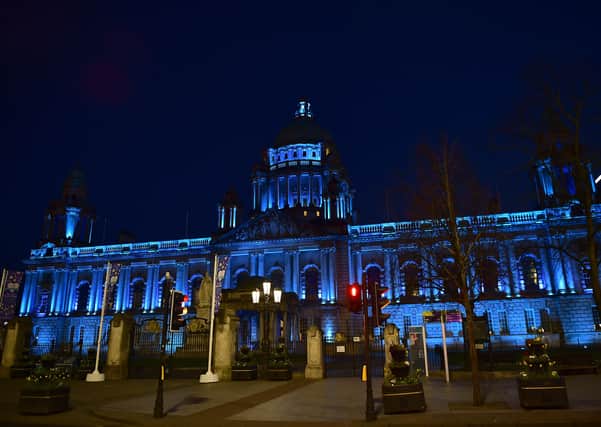 Coronavirus Northern Ireland: Belfast City Hall lighting up in support of NHS staff