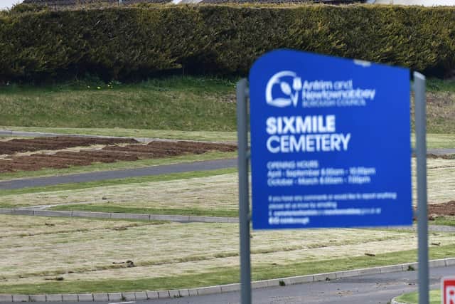 Antrim and Newtownabbey Council said the work at Sixmile Cemetery was taking place in case of possible staff absences