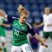 Northern Ireland's Rachel Furness on international duty. Pic by INPHO.