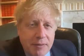 Screengrab taken from a video on the twitter feed of 10 Downing Street of Prime Minister Boris Johnson making the announcement that he has tested positive for coronavirus. Photo: @10DowningStreet/PA Wire
