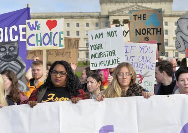 Alliance for Choice protestors pictured at Stormont last year