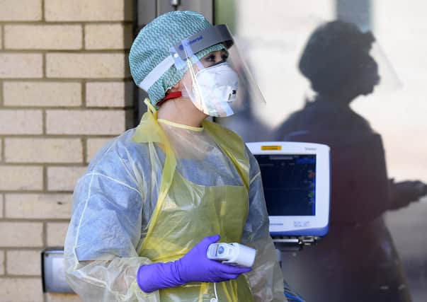 An Emergency Department Nurse at the Antrim Area Hospital. Photo: Michael Cooper/PA Wire