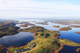 An aerial view of the Lough Erne Golf Resort