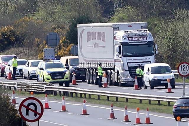 The incident occurred along the border area between Strabane in Co. Tyrone and Lifford in Co. Donegal on Monday. (PA Wire)