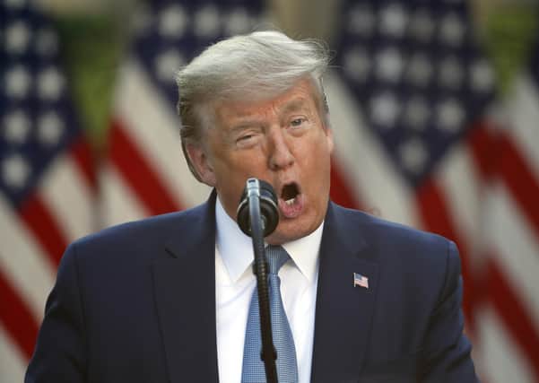 President Donald Trump speaks about the coronavirus in the White House in Washington last Wednesday (AP Photo/Alex Brandon)