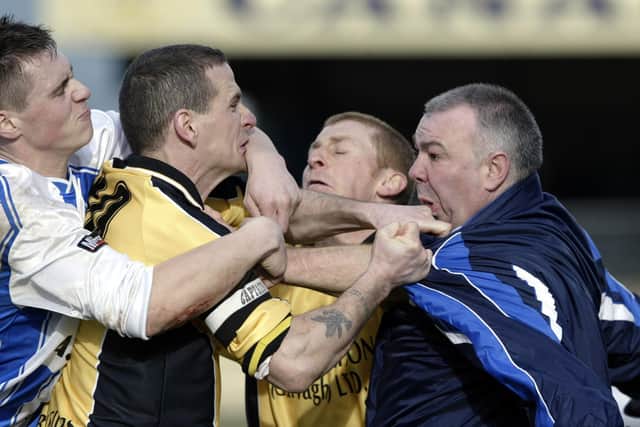 His altercation with Newry City boss Roy McCreadie in 2004