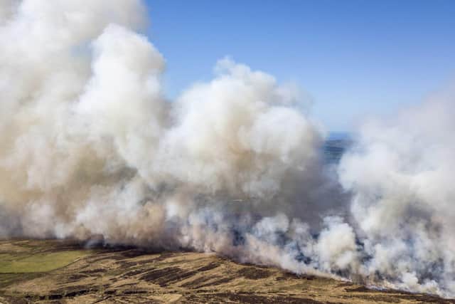 Fire-fighters are battling large gorse fires in Co Antrim. Picture by McAuley Multimedia