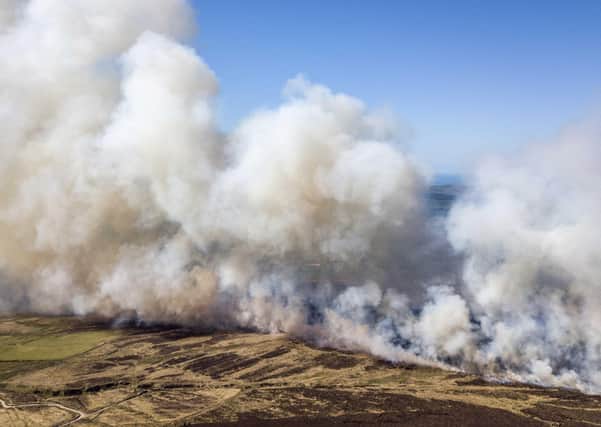 Fire-fighters are battling large gorse fires in Co Antrim. Picture by McAuley Multimedia