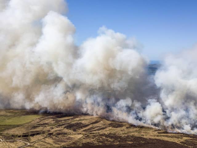 Fire-fighters are battling large gorse fires in Co Antrim. Picture by McAuley Multimedia