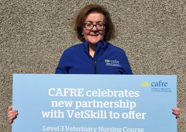 Siobhán Sheppard Programme Manager for Veterinary Nursing at CAFRE celebrates the new Partnership