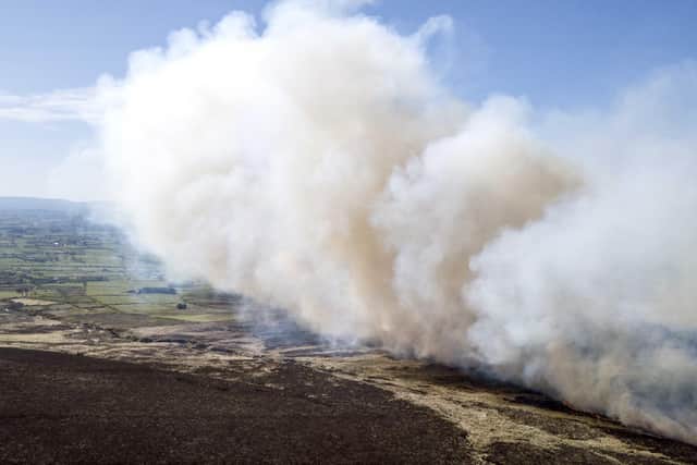 Fire-fighters are battling large gorse fires in Co Antrim. Picture by McAuley Multimedia