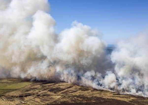 Two large gorse fires in County Antrim between Ballycastle and Mosside this week