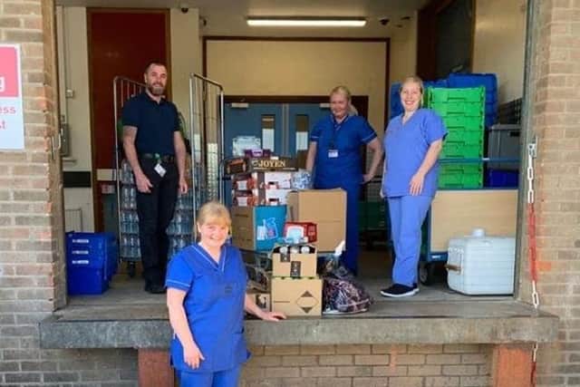 The Orange Order in Portaown made a donation of supplies to the ICU Unit at Craigavon Area Hospital.