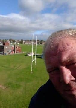 Groundsman Kyle Geddis at Lurgan Rugby and Cricket Club