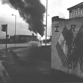 Republican rioting in west Belfast, 1988