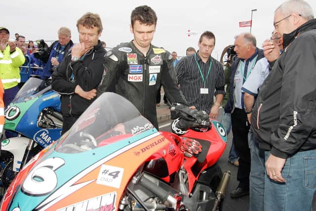 William Dunlop was unable to start the race due to an issue with his 250cc Honda.