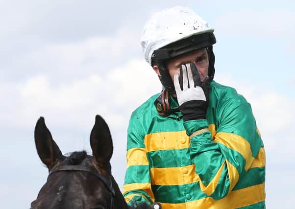 Tony McCoy becomes emotional on Box Office after his last race in 2015. Pic by PA.