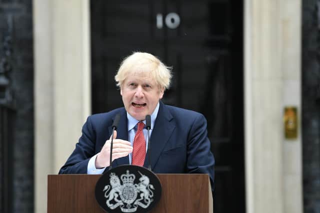 Boris Johnson addresses the people of the United Kingdom on his first day back in No. 10 Downing Street on Monday morning. (Photo: PA Wire)